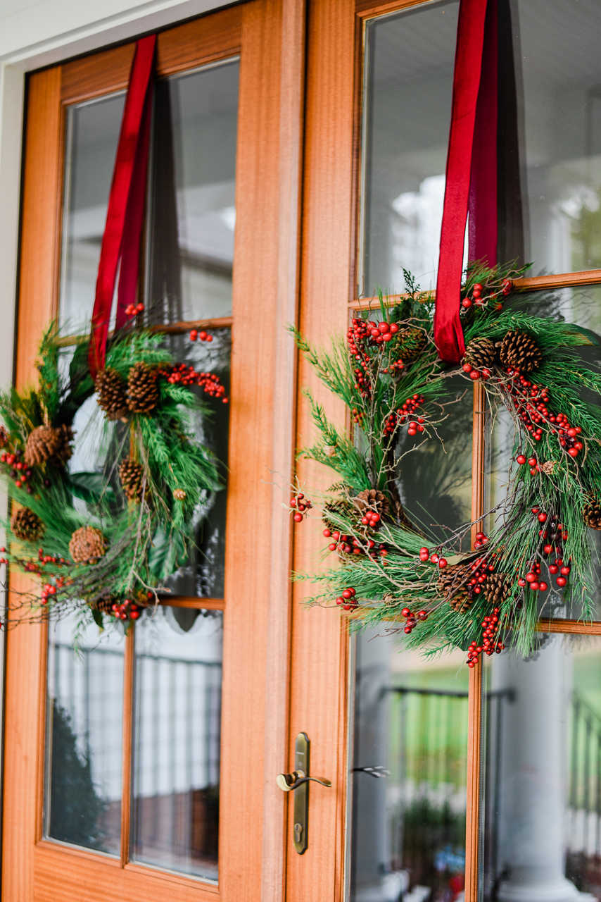 2) Go for Window Hanging Wreath Christmas