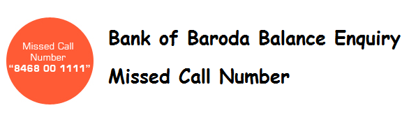 BANK OF BARODA CHECK BALANCE by missed call